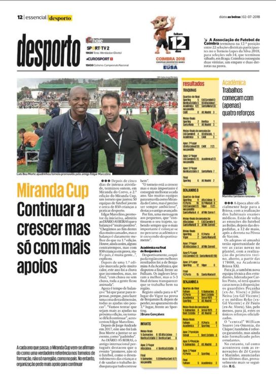 Torneo futbol base Miranda Cup prensa