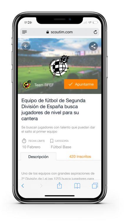 Herramienta de scouting para ojeadores y clubs