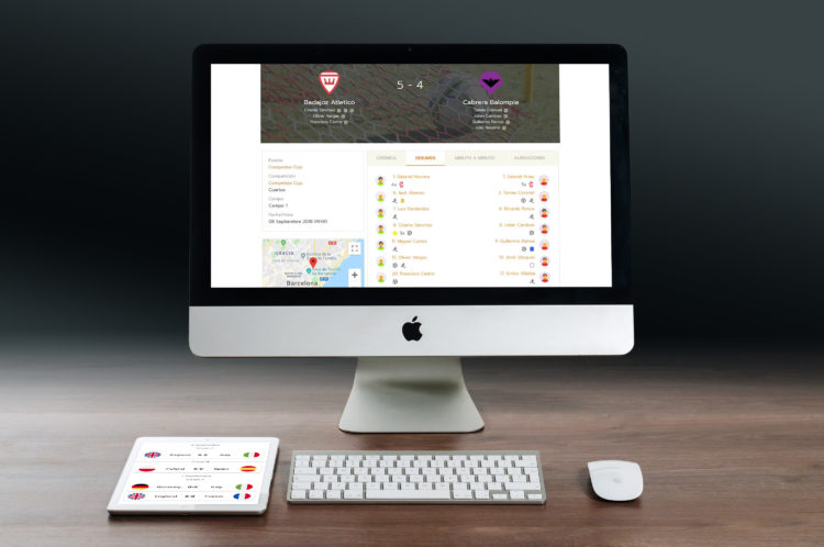 Diseño y desarrollo web para eventos deportivos - torneos, ligas