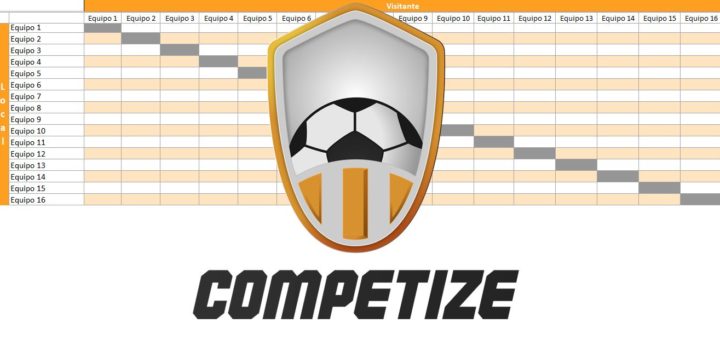 Plantilla para crear tabla de posiciones en Excel con Competize