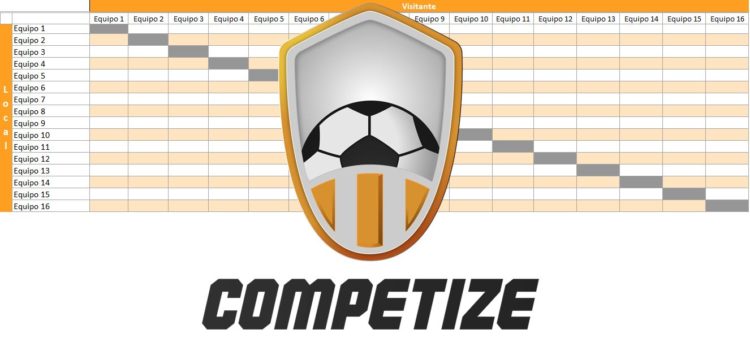 Tabla de posiciones Excel ? Crear torneo de fútbol online • COMPETIZE