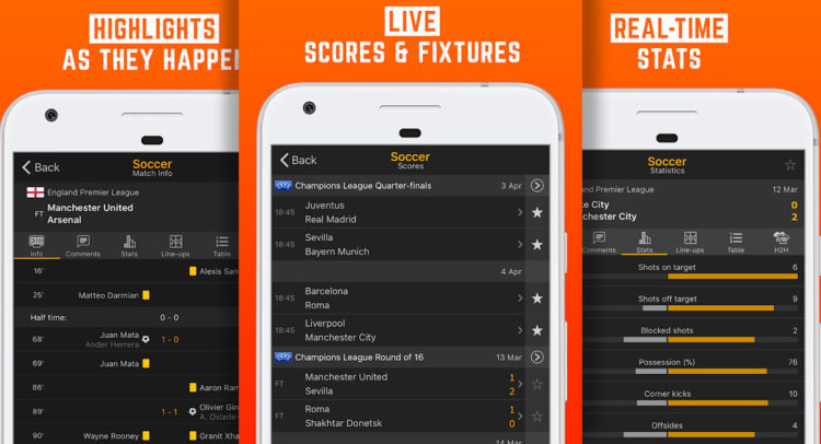 Livescore, resultados en directo