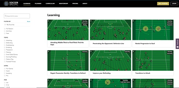 Soccer Specific, aplicaciones para entrenadores de fútbol