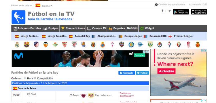 Fútbol en la TV con ligas españolas y deportes online en streaming