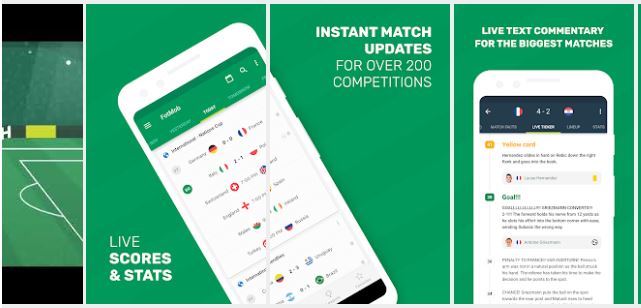 Resultados de fútbol en directo con la app de Fotmob