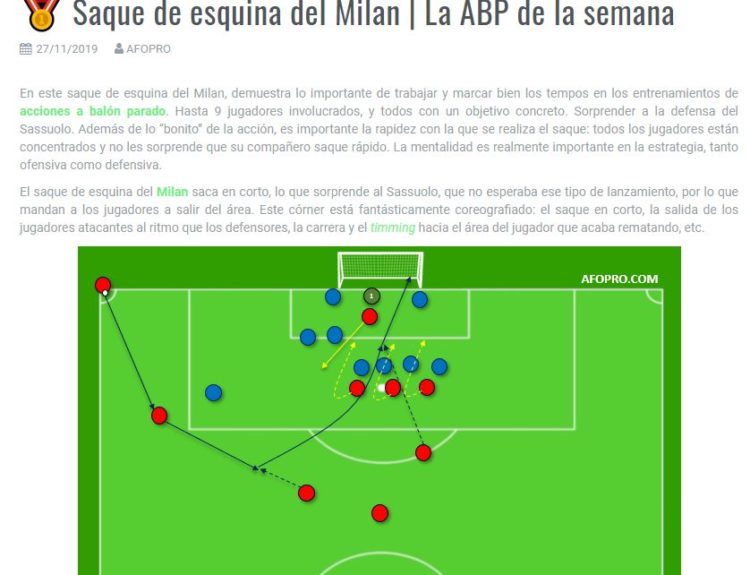 AFROPRO saque de esquina del milan.