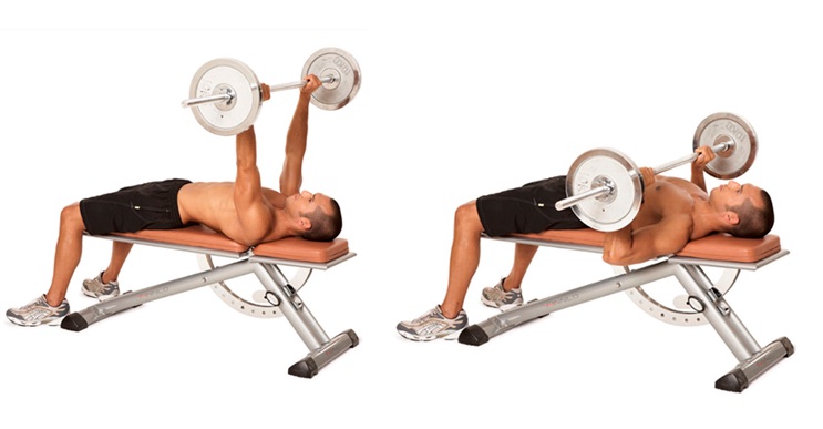 Press de banca con barra para futbolistas
