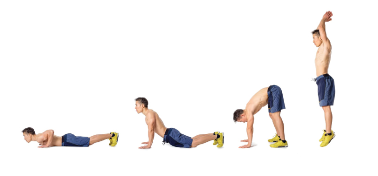 Burpees activación del metabolismo con ejercicios para futbolistas