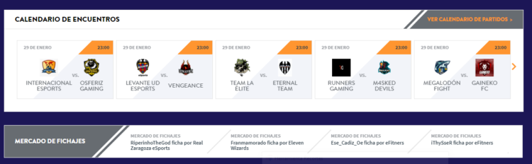 VFO liga de fútbol FIFA20 competición profesional