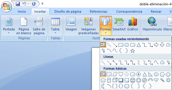 Insertar cuadro de textos para los equipos en los cruces de torneos