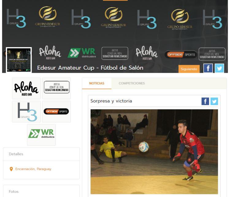 Patrocinadores de torneio de futebol Edesur no Competize