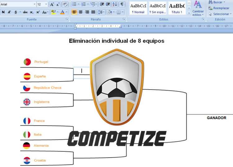 Crear cuadro de eliminatorias con fixtures del torneo