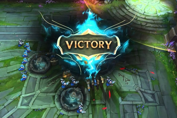 Victoria league of legends videojuego por equipos