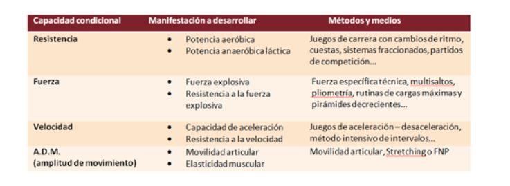 Preparación de transformación física para los jugadores