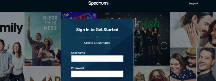 Spectrum Web de canales online con registro
