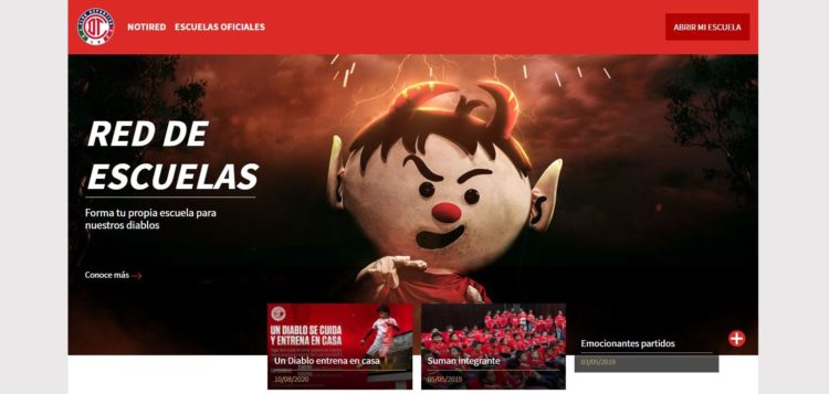 Academias de fútbol del club deportivo Toluca