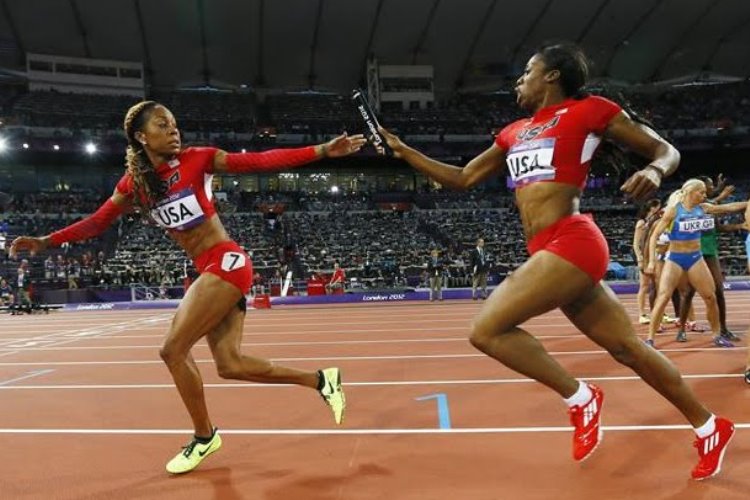 Pruebas de atletismo en pista: carrera de relevos