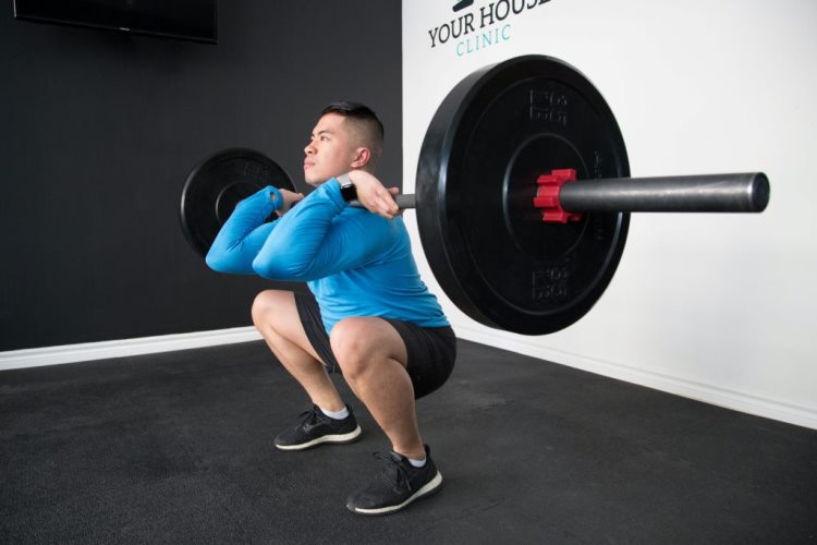 Sentadilla con barra frontal