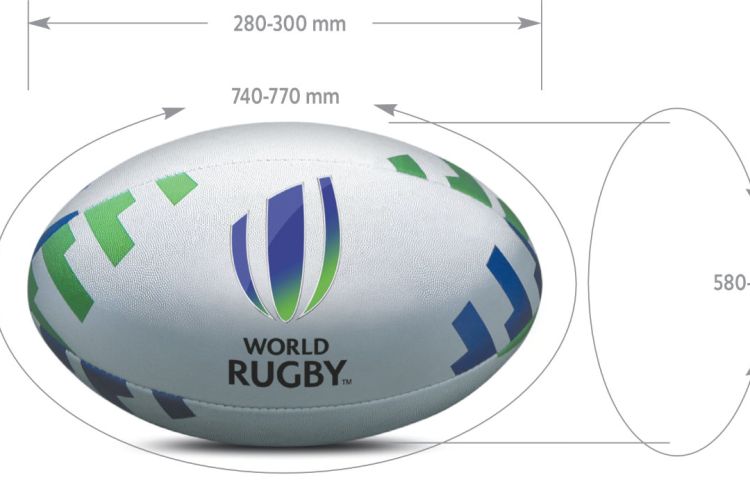 Medidas de un balón según las reglas del rugby