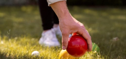 Bola de la bocha en juegos de petanca