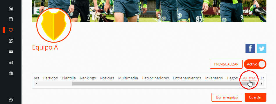 Añadir múltiples administradores de equipos: entrenadores y delegados