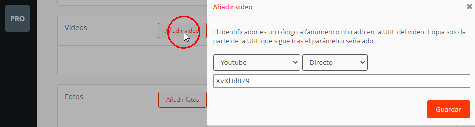 Añadir videos y hacer streaming de partidos deportivos