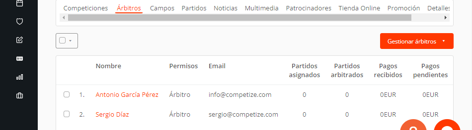 App para el arbitraje y la gestión de los árbitros en actas digitales