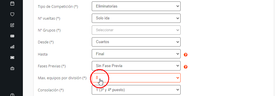 Clasificación directa de equipos o participantes a la segunda fase