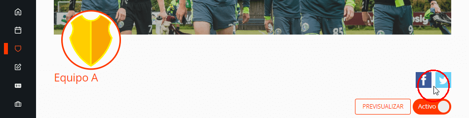 Compartir el equipo en redes sociales – Facebook y Twitter