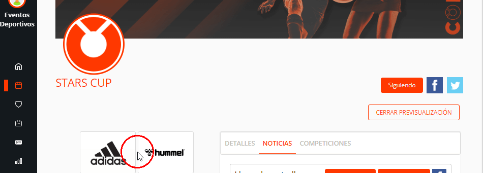 Editar patrocinadores y sponsors en la página web del torneo