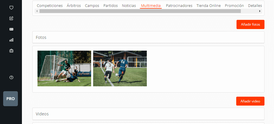 Fotos, videos, streaming en eventos deportivos
