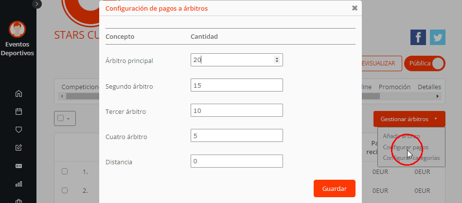 Gestionar arbitraje y asignar pagos a árbitros